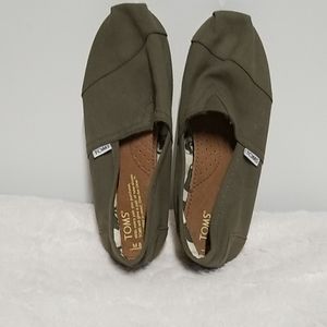 Olive green Toms.